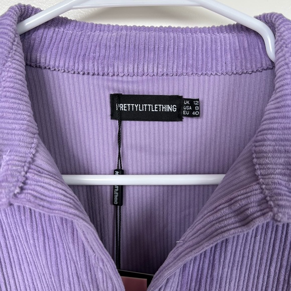 PLT - Lilac Cord Sleeve Oversized Cuff Shirt Dress - Size 8 - Picture 4 of 8